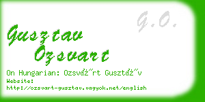 gusztav ozsvart business card